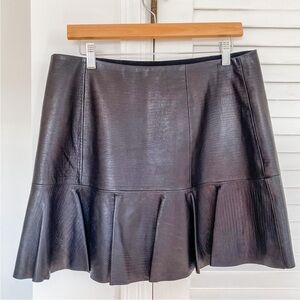 Rebecca Taylor Croc Leather Mini Skirt NWT 🏷️